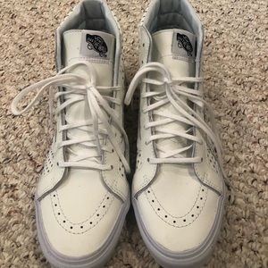 White star patten Vans size 9 WORN ONCE